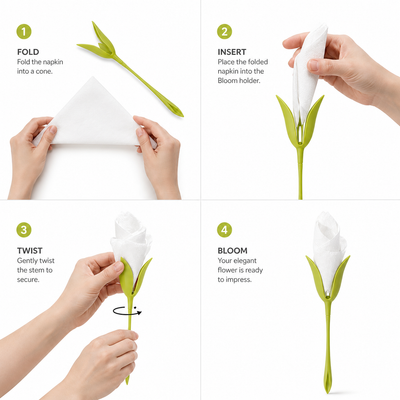 Velixo Bloom™ | Floral Napkin Styling Set