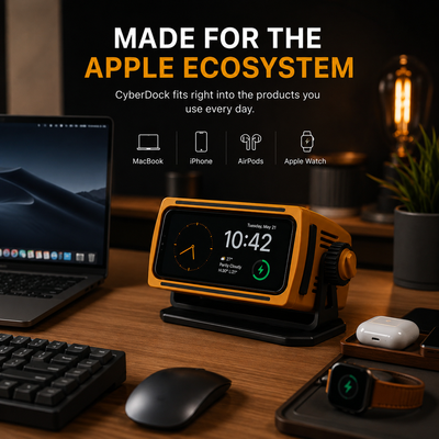 Velixo CyberDock™ | Premium MagSafe Desk Artifact