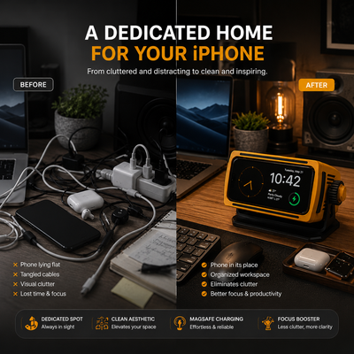 Velixo CyberDock™ | Premium MagSafe Desk Artifact