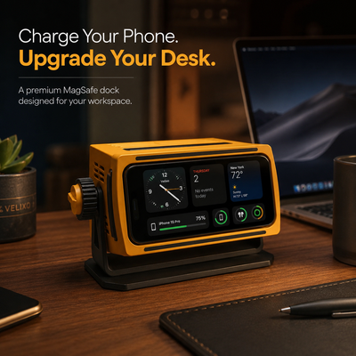 Velixo CyberDock™ | Premium MagSafe Desk Artifact