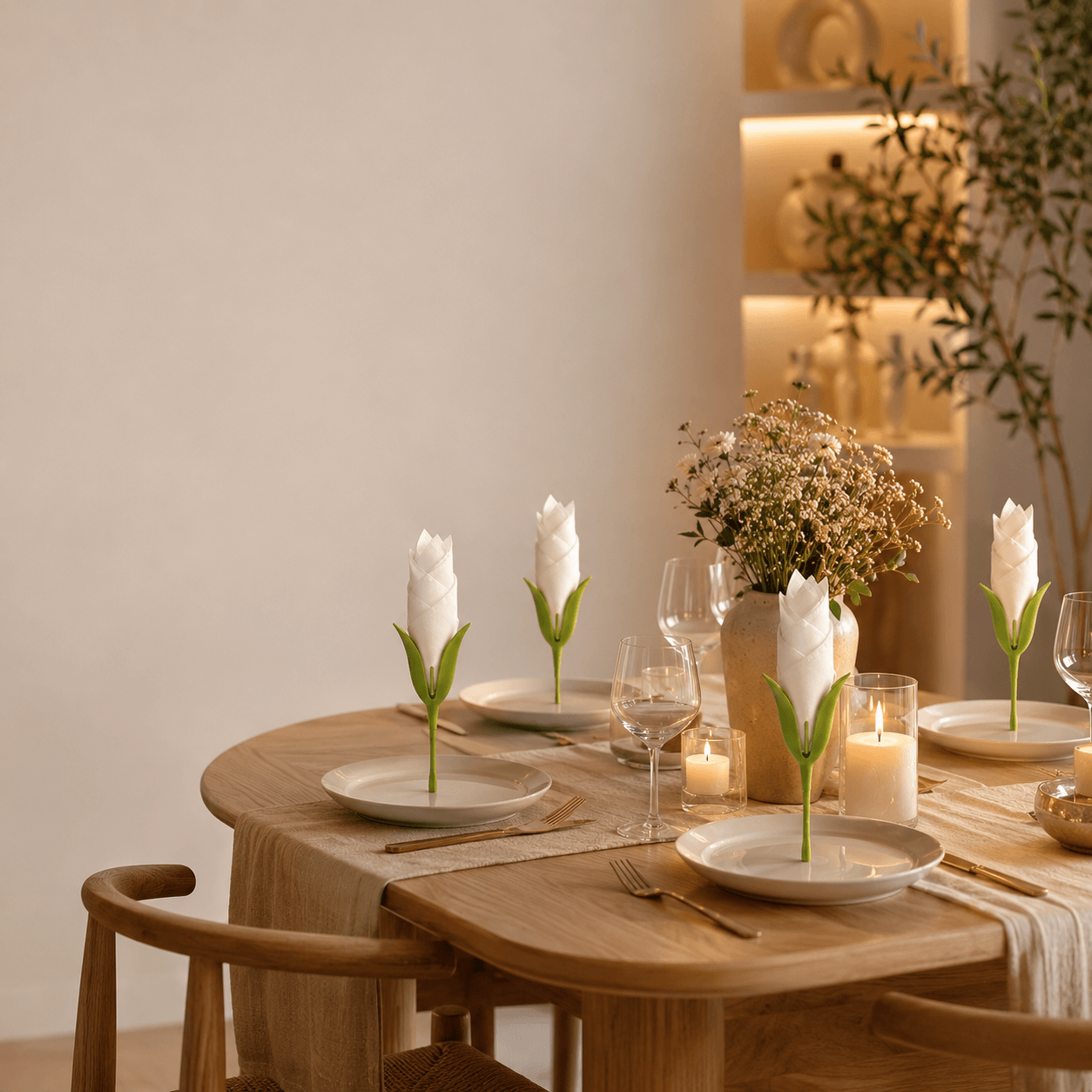 Velixo Bloom™ | Floral Napkin Styling Set