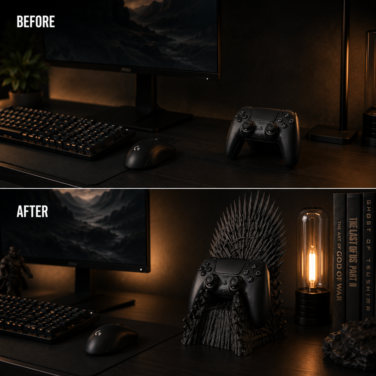 Iron Throne™ Controller Display Stand | PS5 Setup Sculpture