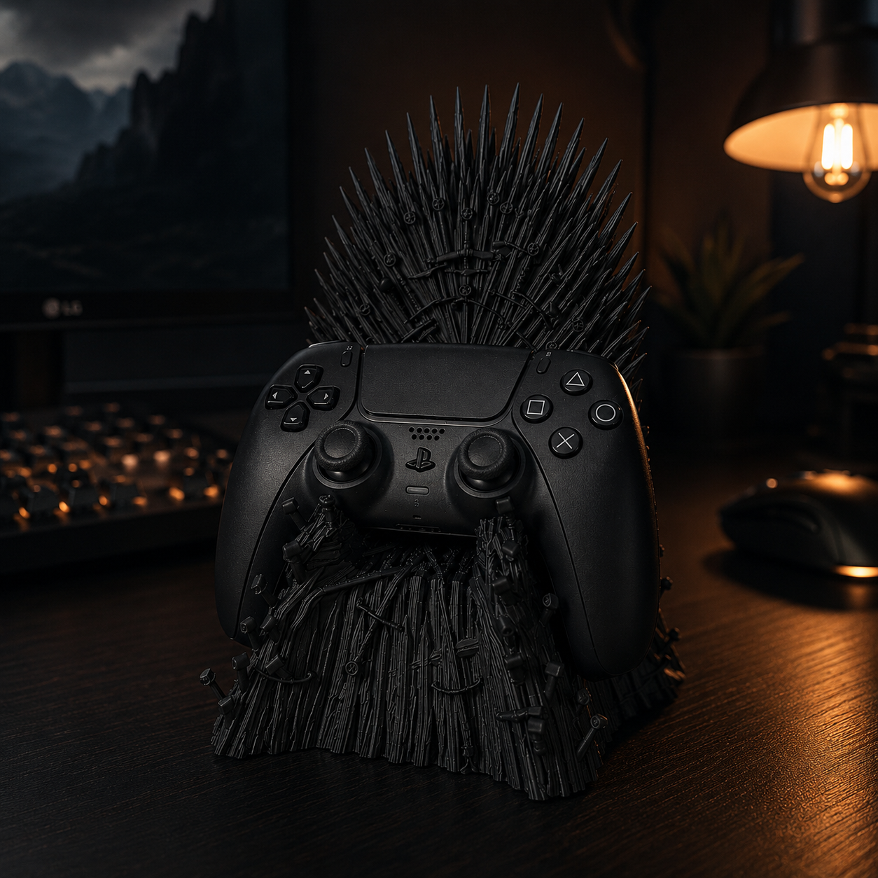 Iron Throne™ Controller Display Stand | PS5 Setup Sculpture